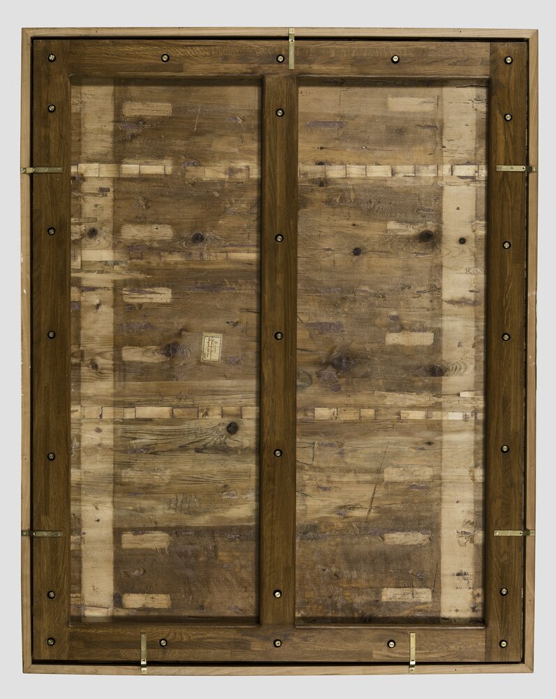 Milano, Pinacoteca di Brera, B. Luini, I doni degli egiziani agli ebrei, inv. 5523, verso - dopo il restauro