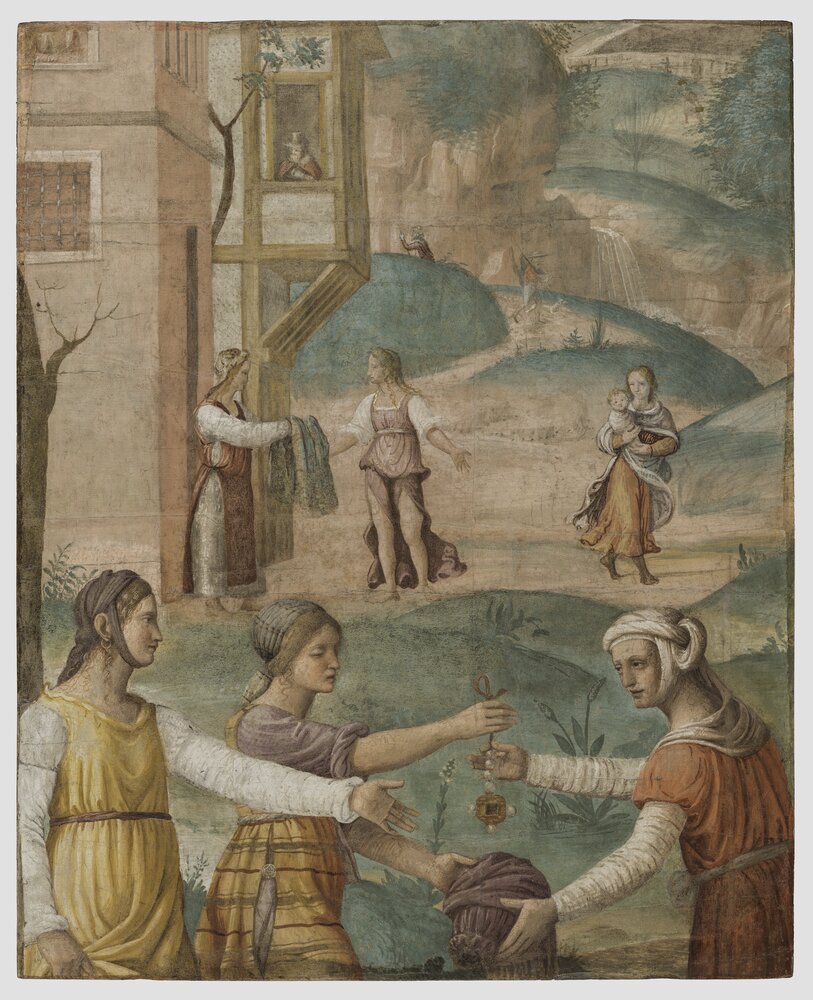 Milano, Pinacoteca di Brera, B. Luini, I doni degli egiziani agli ebrei, inv. 5523 - dopo il restauro