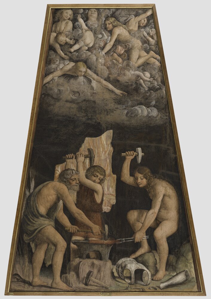 Milano, Pinacoteca di Brera, B. Luini, Venere nella fucina di Vulcano, inv. 5520, cat. 135a - dopo il restauro