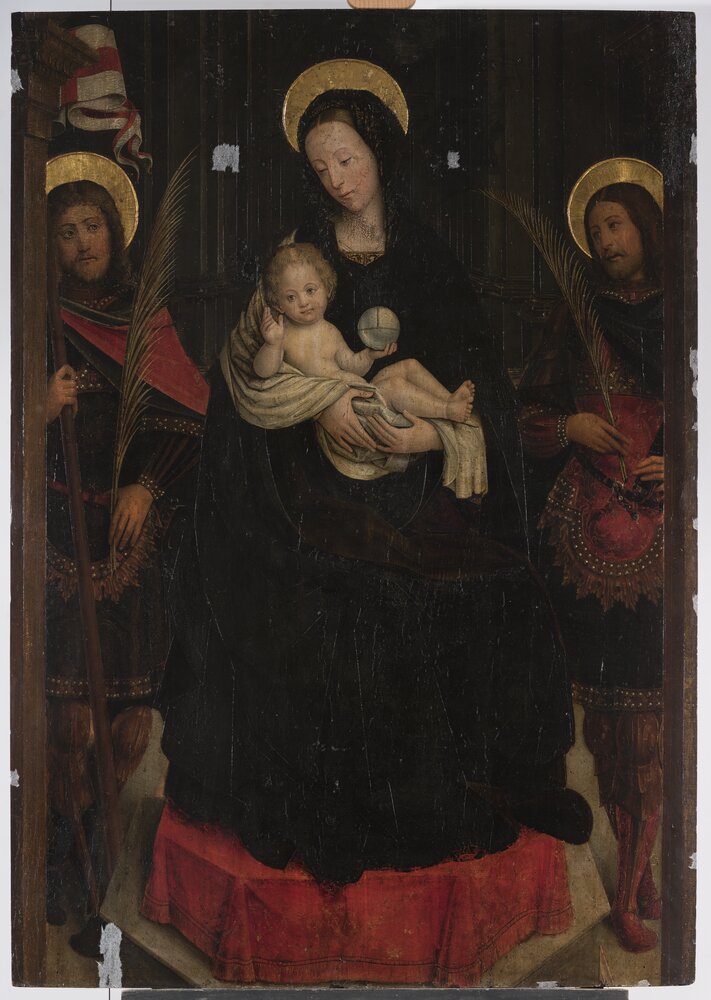 55mc05-TA-2017_Turin, Museo Civico d'Arte Antica - Palazzo Madama, D. Ferrari, Madonna enthroned with the Child between two holy martyrs, inv. 439-D