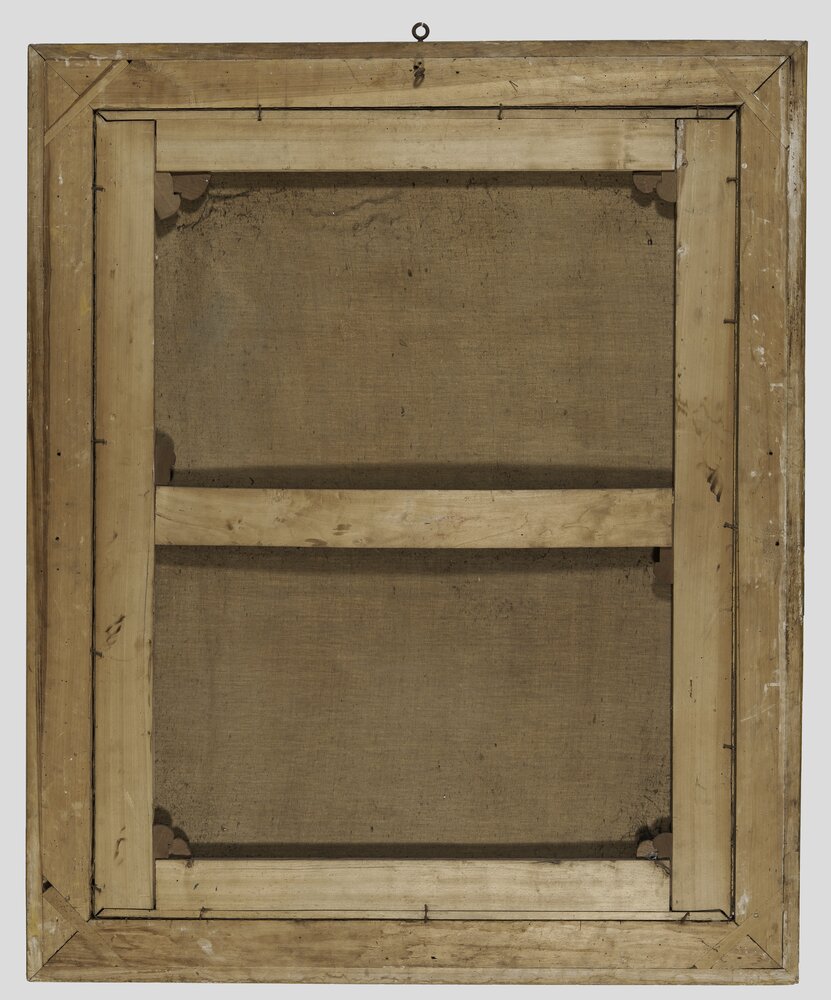 Santena, Castello Cavour, Cornice del dipinto raffigurante la Morte di Augusto Cavour, inv. II/285 - prima del restauro