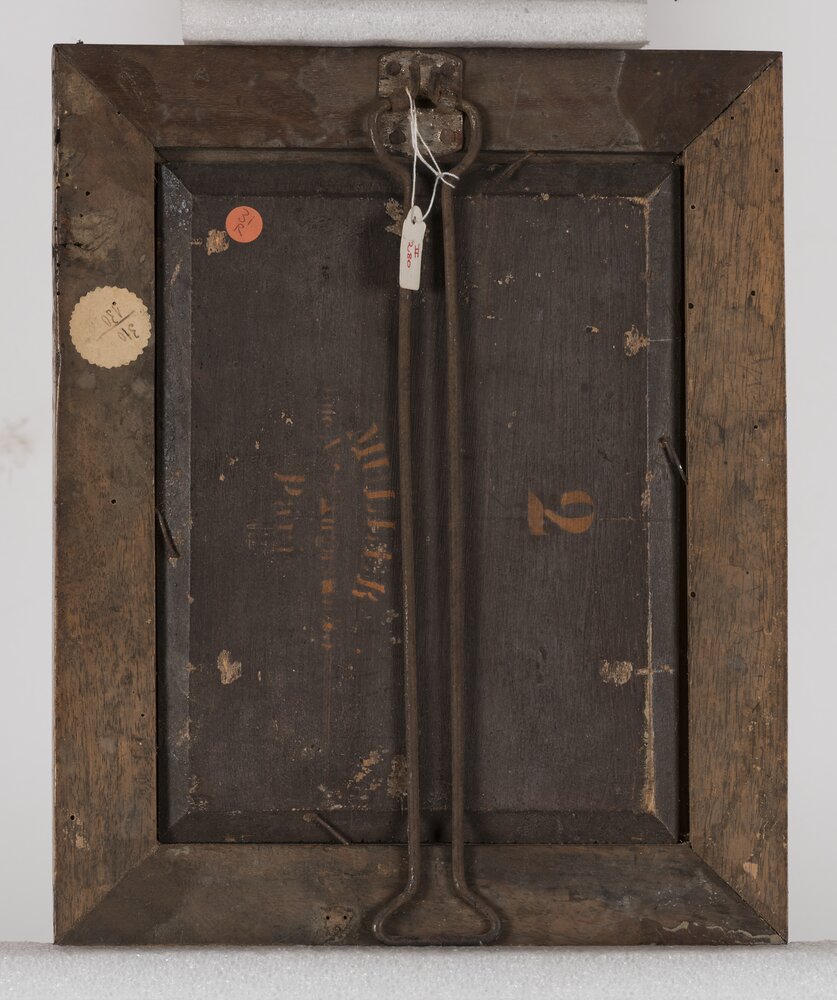 Santena, Castello Cavour, Ritratto di Camillo Benso di Cavour, inv.  II/280, verso - prima del restauro