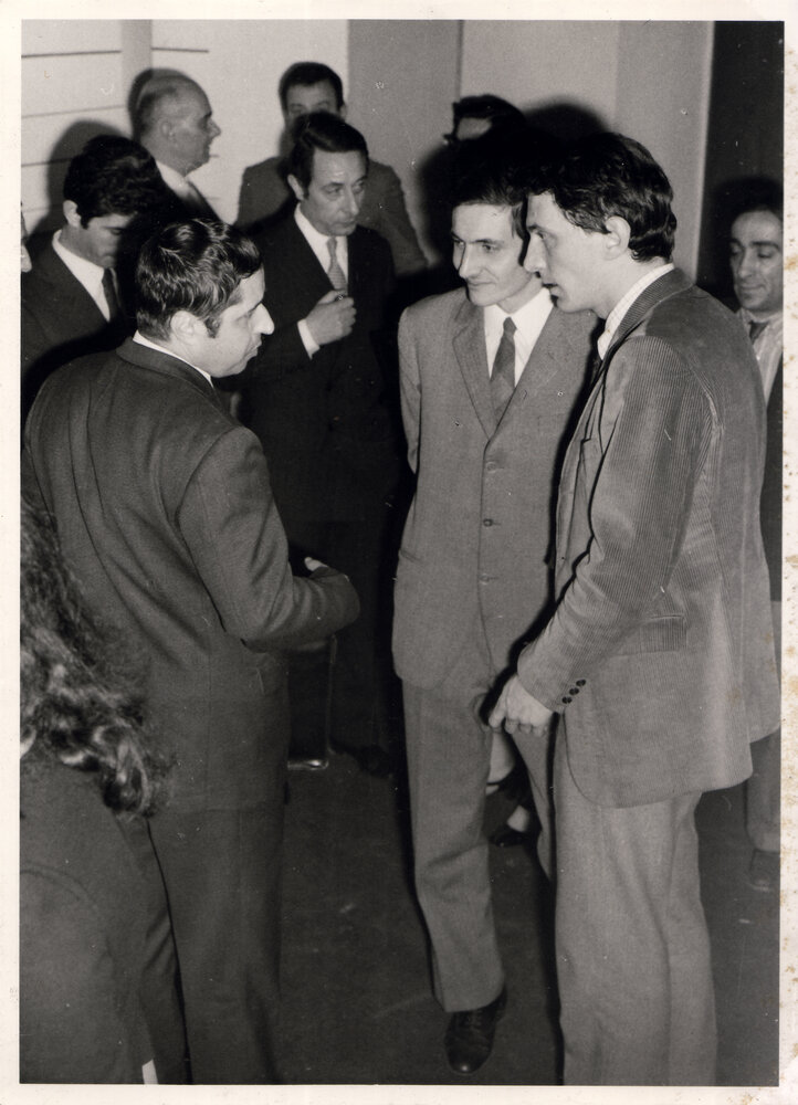 1968, aprile Mostra di GIORGIO GRIFFA.
Particolare dell'inaugurazione.
Archivio privato di Liliana Dematteis