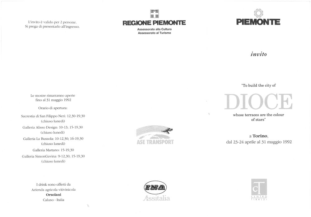 Dioce, Elogio del Decoro. Aprile - Maggio 1992