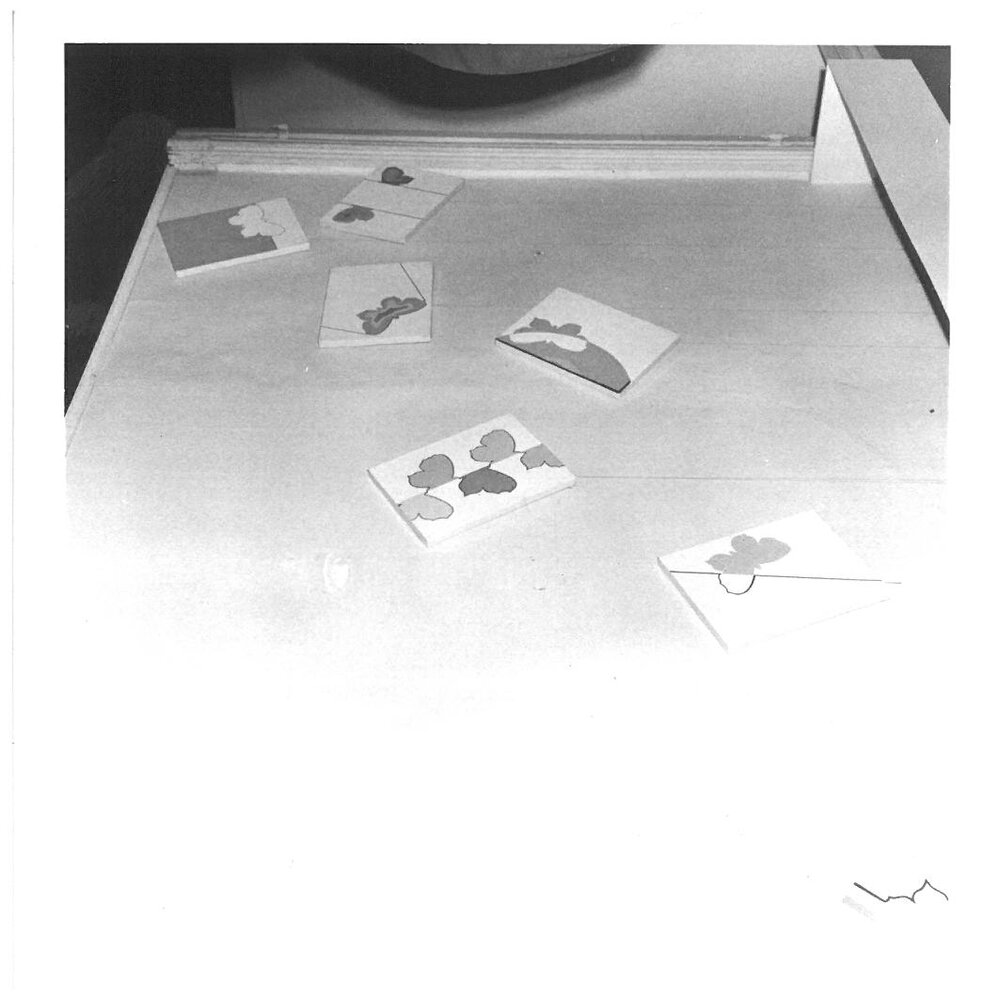 1968, aprile
Mostra di GIORGIO GRIFFA alla Galleria Martano.
Particolare del contesto espositivo.