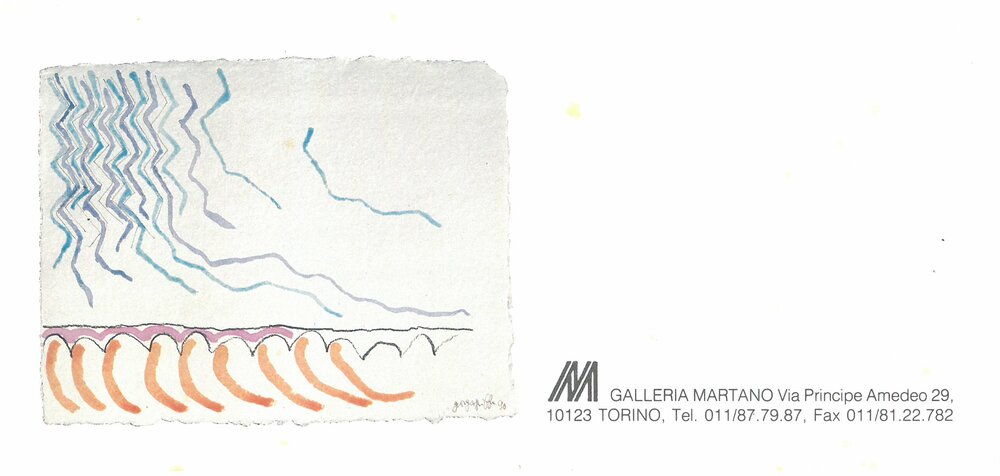 Giorgio Griffa. Novembre 1990