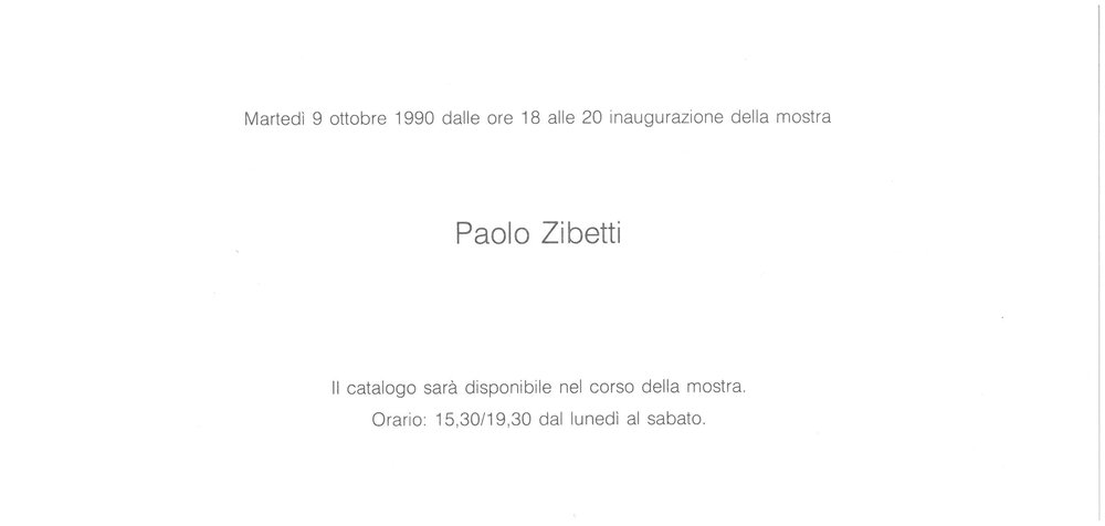 Paolo Zibetti. Ottobre 1990