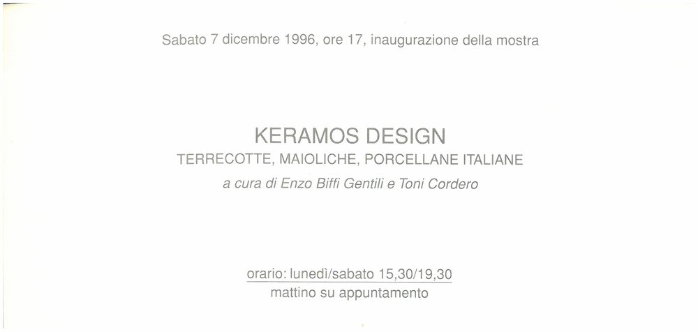 Keramos design. December 1996 - February 1997