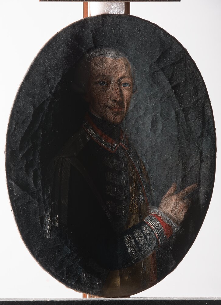 Venaria, Reale, Vittorio Amedeo III, Re di Sardegna - prima del restauro, luce radente