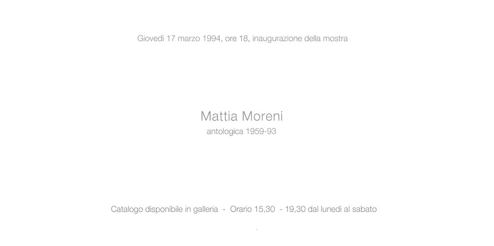Mattia Moreni. March - April 1994