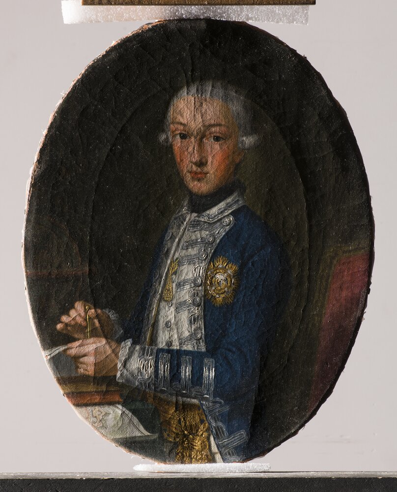 Venaria, Reale, Carlo Felice, duca del Genevese poi Re di Sardegna - prima del restauro, luce radente