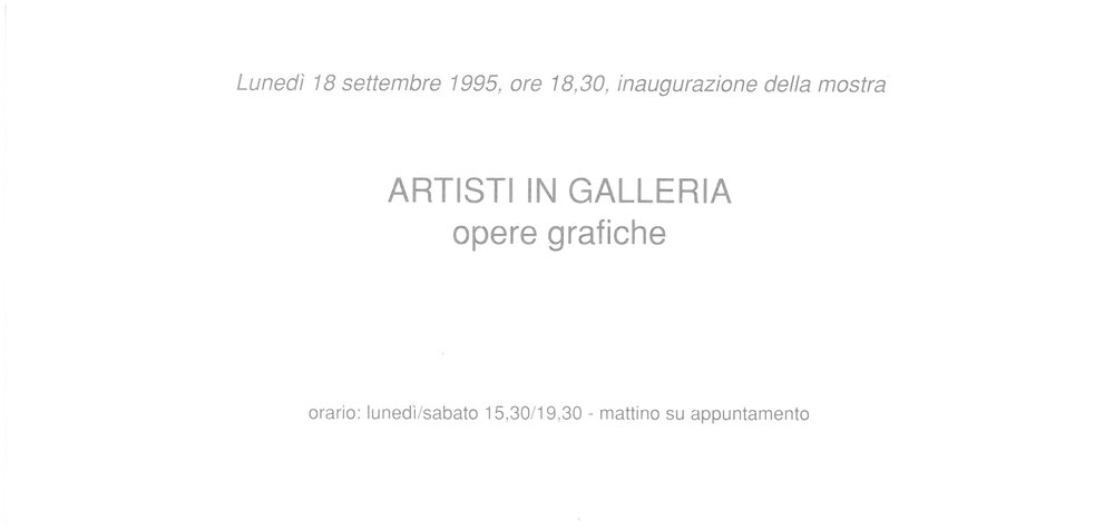 Artists in the gallery. September - October 1995