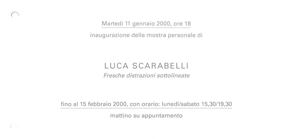Luca Scarabelli. January - February 2000