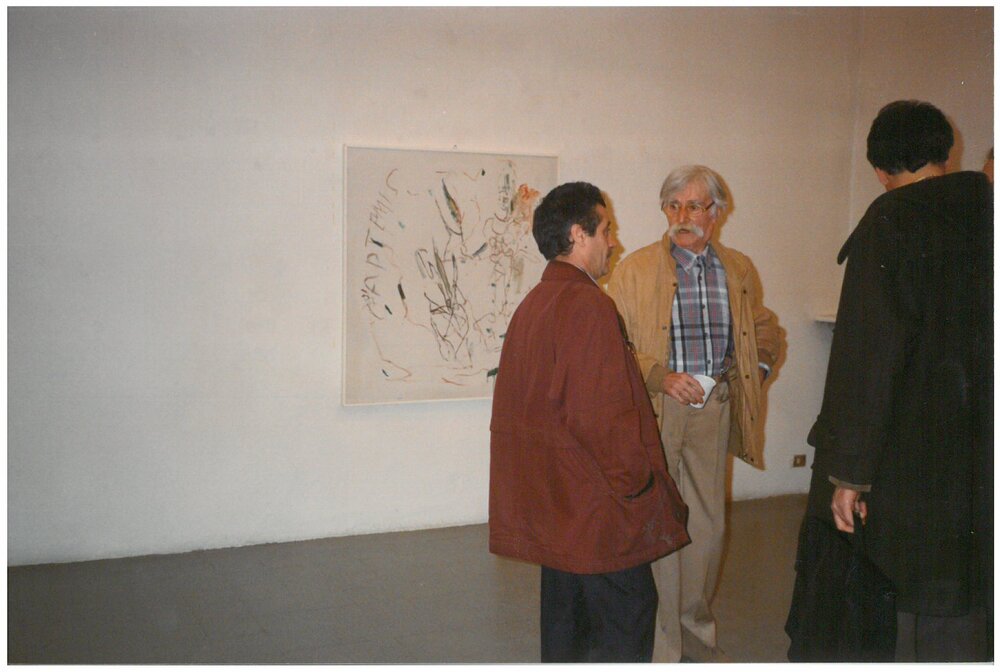 Albino Galvano. March 1997Image of the exhibition at Galleria Martano.Color printing. Dimensions cm 10x15