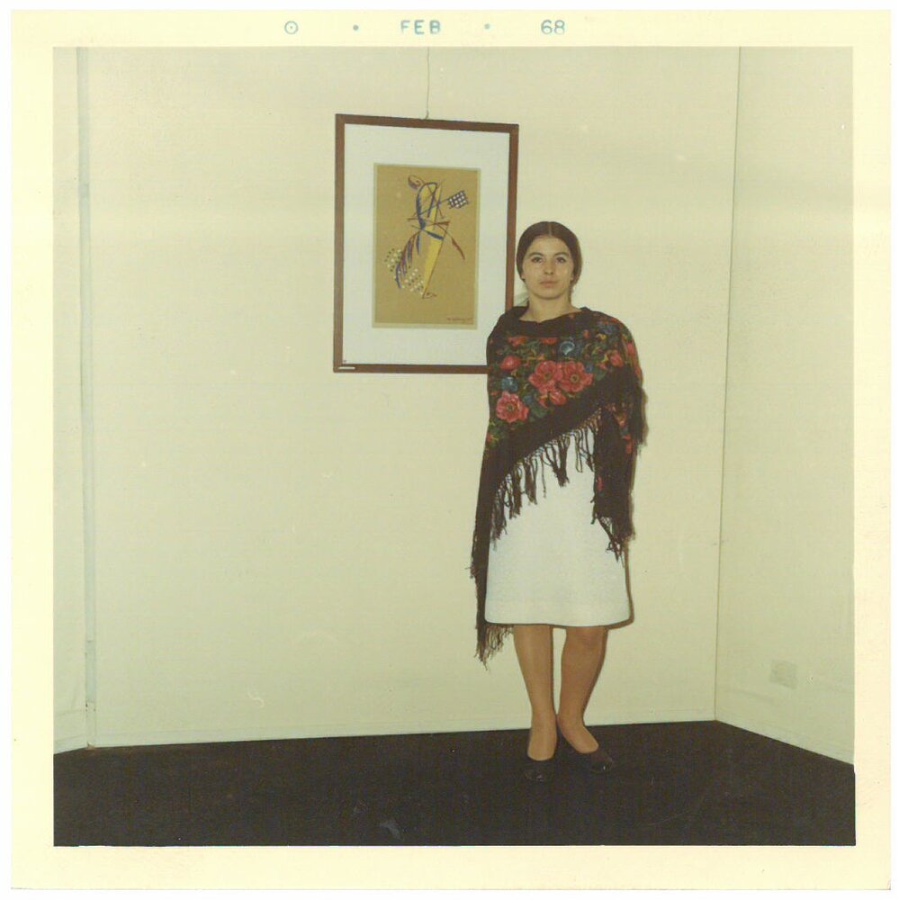 1968, febbraio
MICHAIL LARIONOV/NATALIA GONTCHAROVA
Liliana Dematteis all'inaugurazione della mostra.