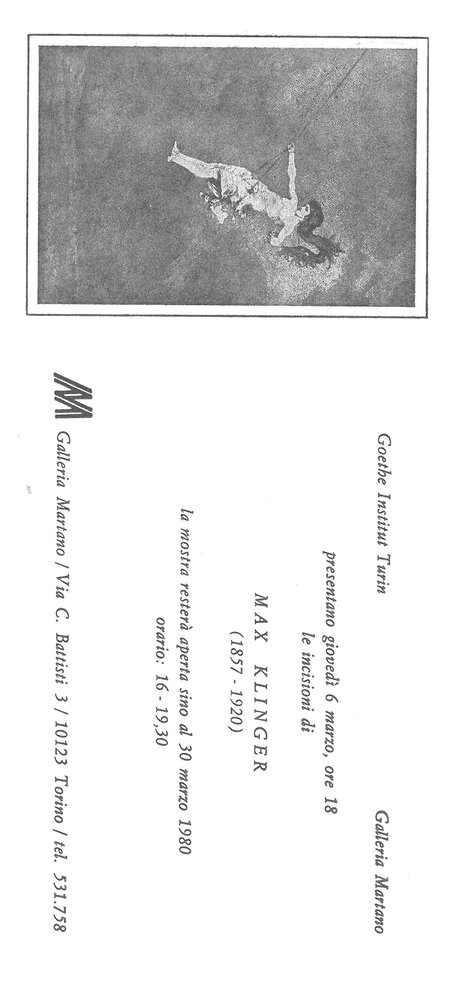 Max Klinger. Marzo 1980