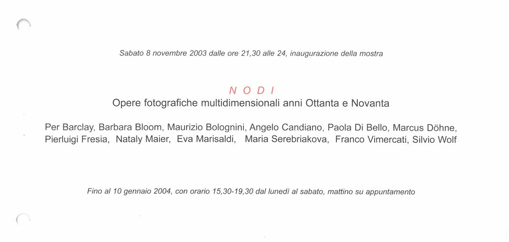 Knots. November 2003 - January 2004