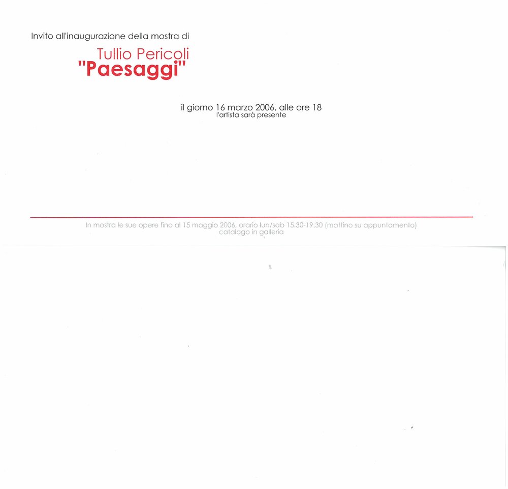 Tullio Dangers. March - June 2006