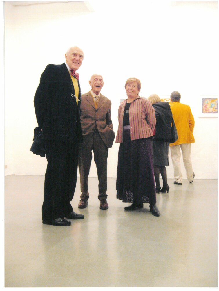 2006, 18 October – 2007 , 31 JanuaryGillo DORFLES / “Two phases and an interval”Image of the opening of the exhibition.photo, Gillo Dorfles with Liliana Dematteis and Eng. Quaranta.Colour print. Dimensions cm 20x15