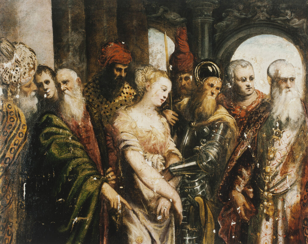 Milano, Curia arcivescovile, Jacopo Robusti (Tintoretto), Gesù e l’adultera, Dipinto su tela