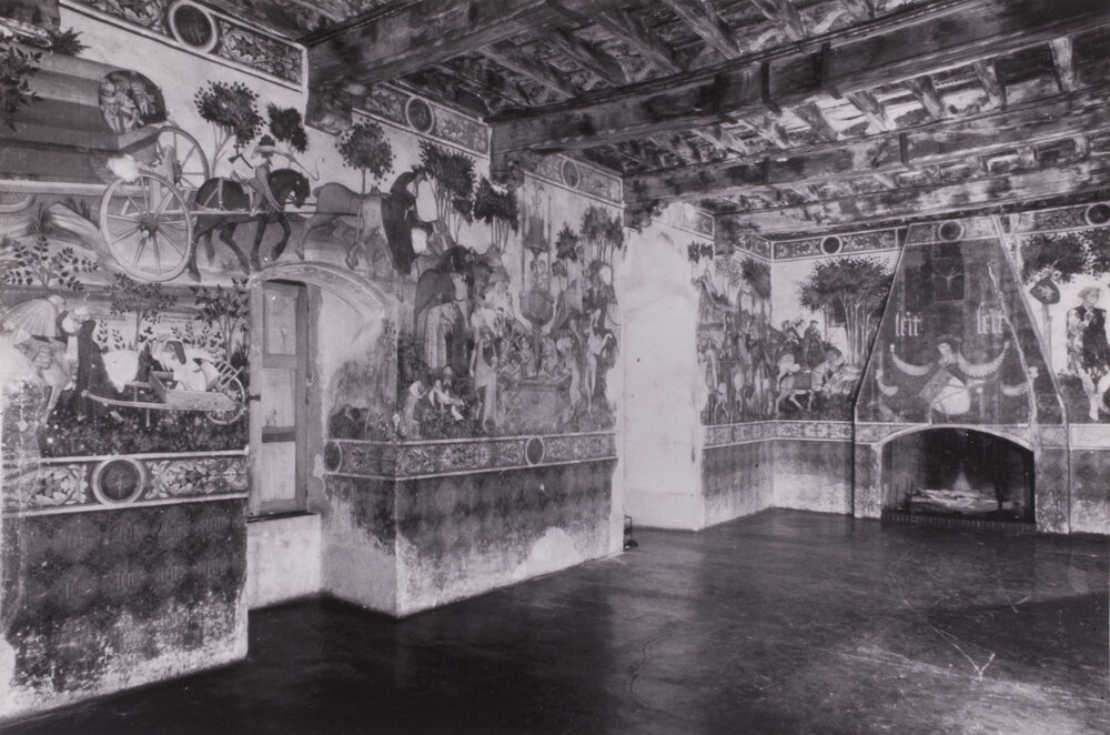 Manta, Castello, Maestro del Castello di Manta, Sala baronale, Dipinti murali