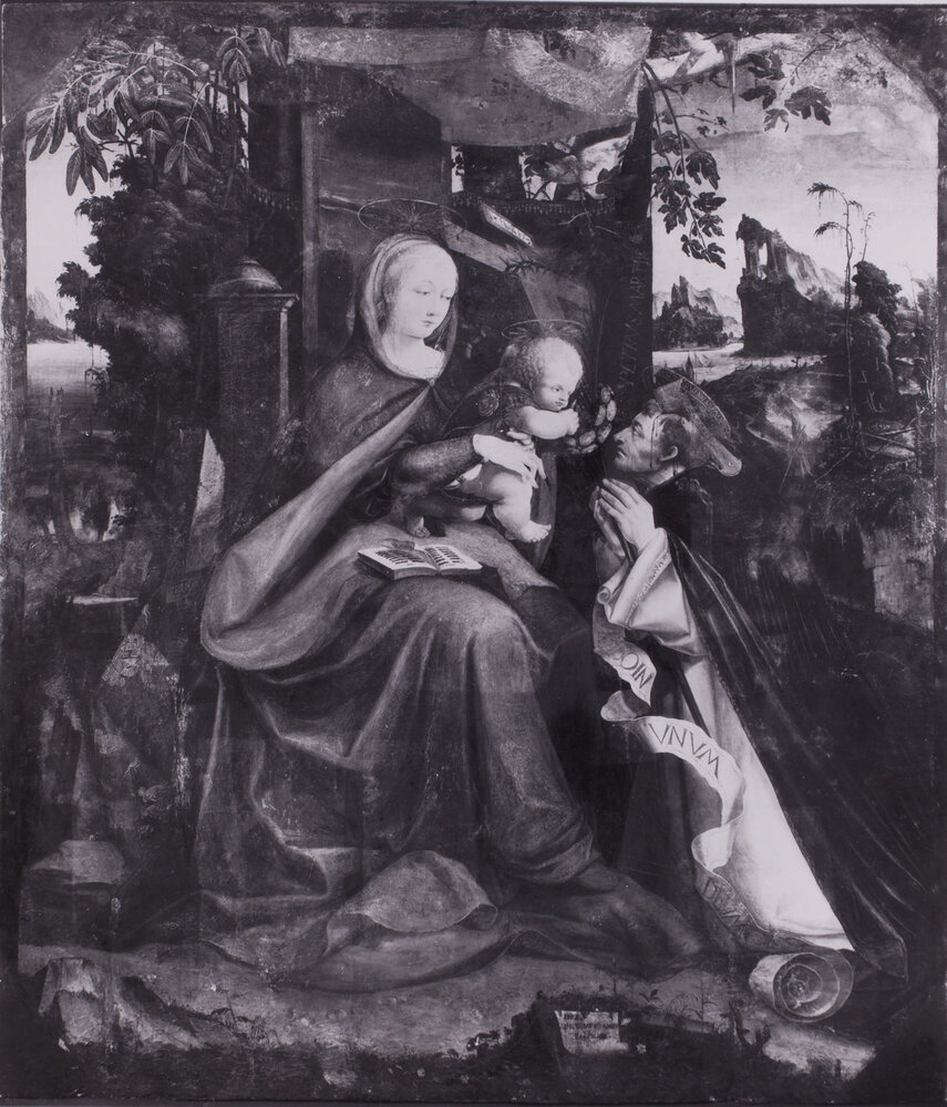 Torino, Galleria Sabauda, Pietro Grammorseo, Madonna con bambino e S. Pietro martire, Dipinto su tavola