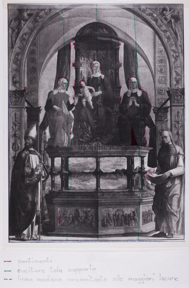 Milano, Pinacoteca di Brera, Ercole de' Roberti, Pala Portuense, Dipinto su tela