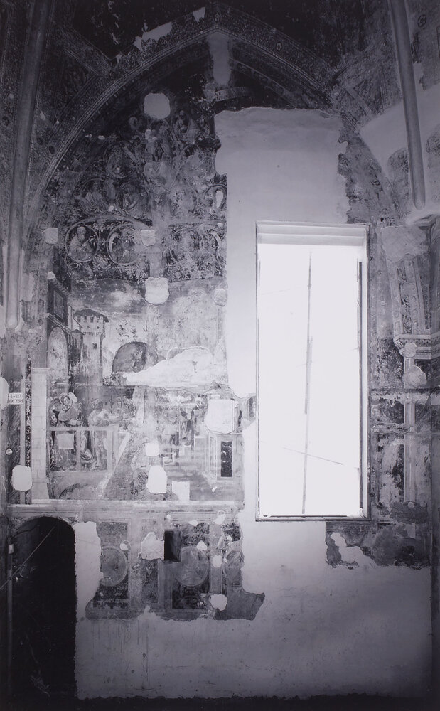 Abbiategrasso, Convento dell’Annunziata, Coro, Parete nord, Nicola Mangone (Moietta), Storie della Vergine, Dipinti murali