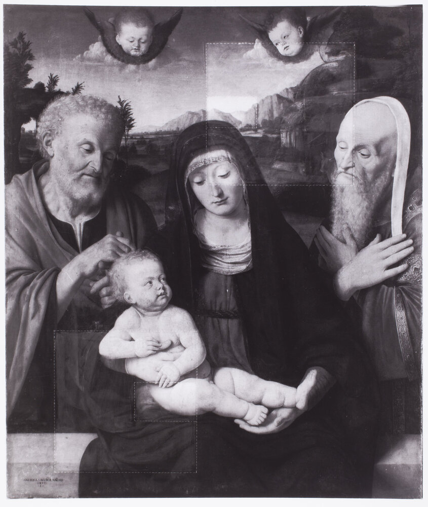 Milan, Pinacoteca di Brera, Andrea Solario, Sacra famiglia, Painting on canvas