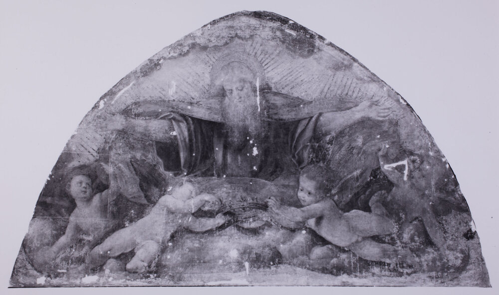 Milan, Pinacoteca di Brera, Bernardino Lanino, Eternal Father, Ripped mural