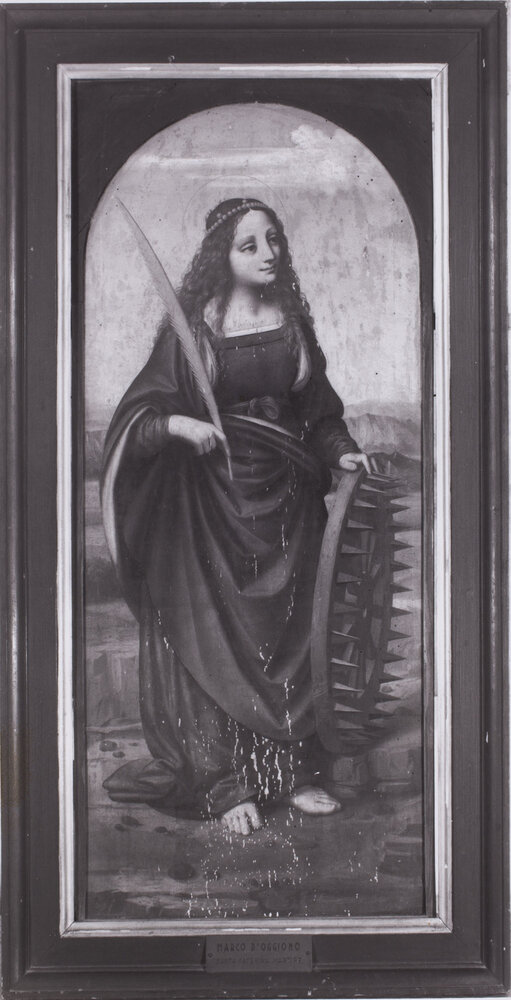 Milan, Archbishop's Curia, Marco D'Oggiono, Saint Catherine, Painting on panel