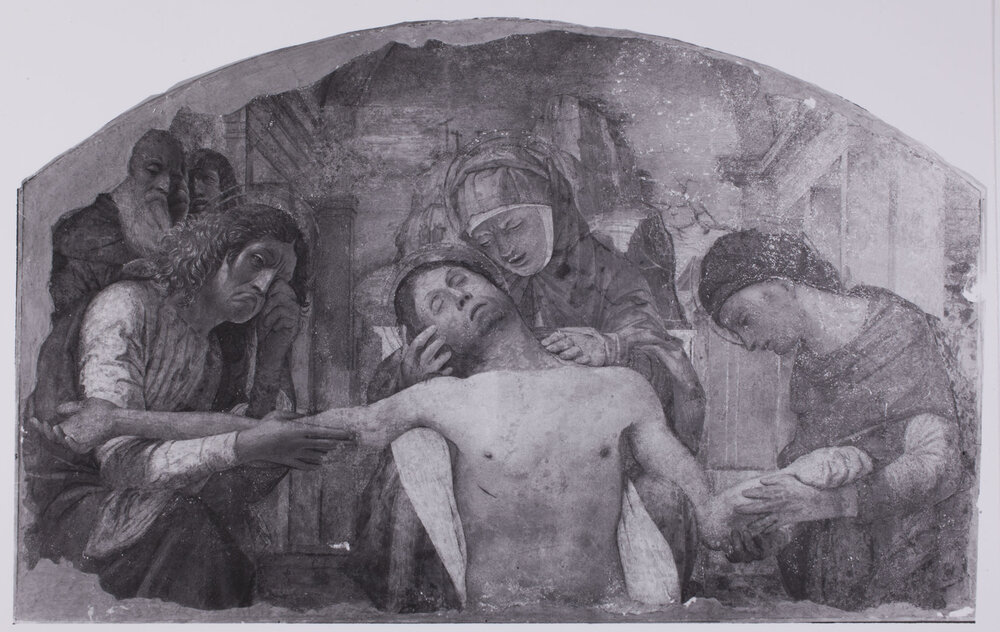 Milan, Pinacoteca Ambrosiana, Suardi Bartolomeo (Bramantino), Deposed Christ, Ripped mural