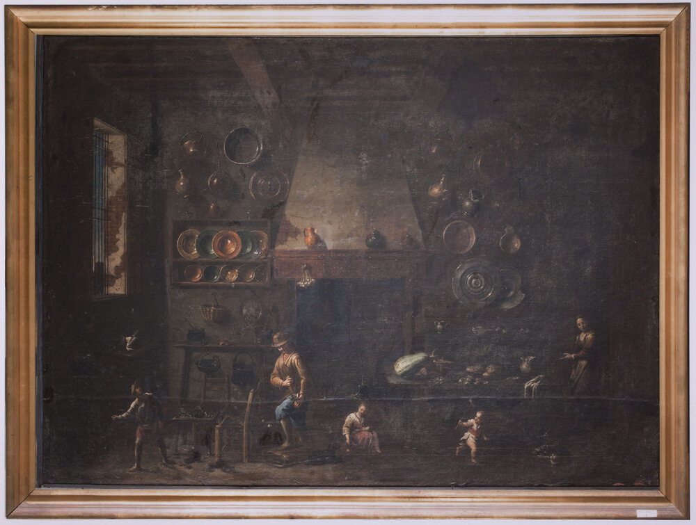 Milan, Pinacoteca Ambrosiana, Alessandro Magnasco, Kitchen interior with figures, Painting on canvas