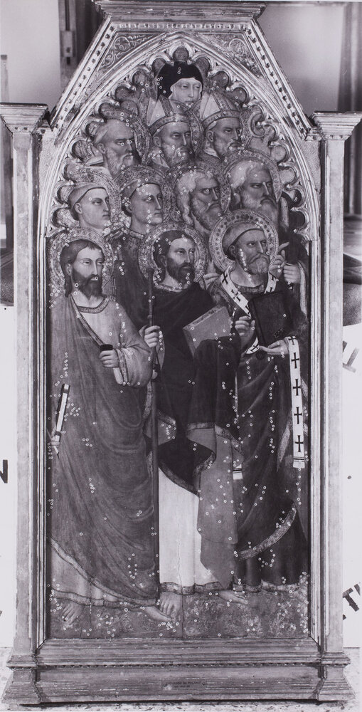 Torino, Galleria Sabauda, Giovanni da Milano, Undici santi, Dipinto su tavola