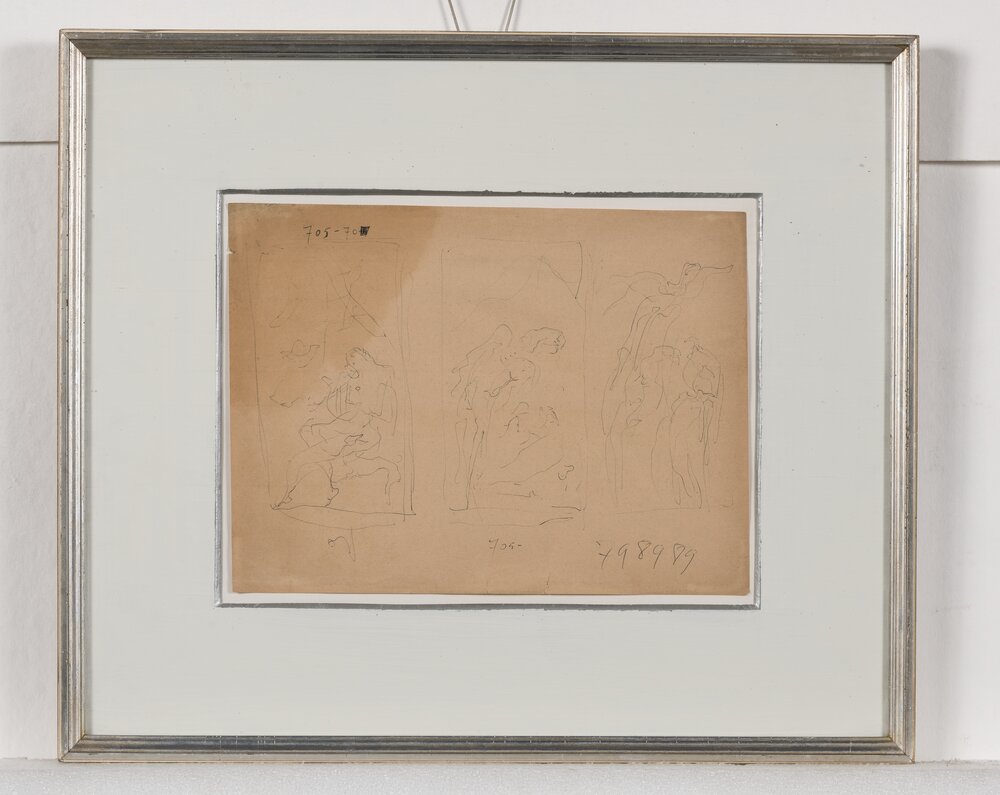34mc31-CF-2017_Milano, Gallerie d'Italia, L. Fontana, Tre studi per pannello in ceramica, inv. A.D-04231A-L/IS 