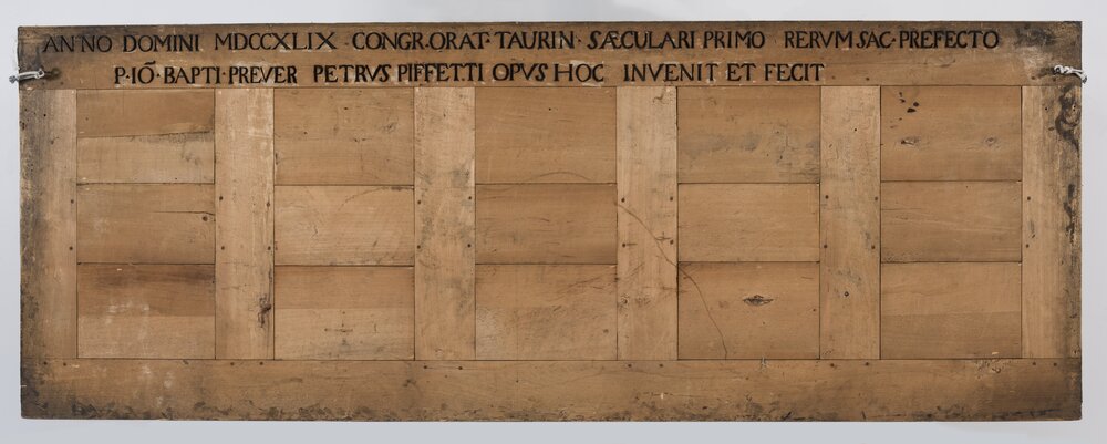 Torino, Chiesa di S. Filippo Neri, P. Piffetti, Paliotto, contromensa, retro - prima del restauro