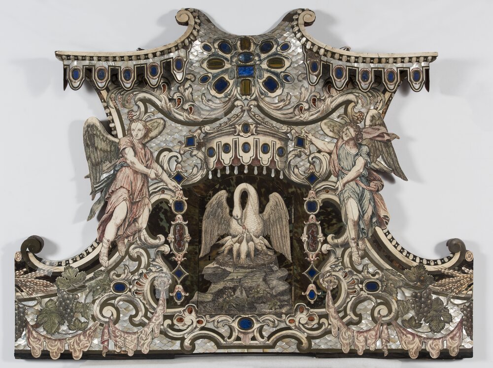 Torino, Chiesa di S. Filippo Neri, P. Piffetti, Paliotto, controtabernacolo - prima del restauro