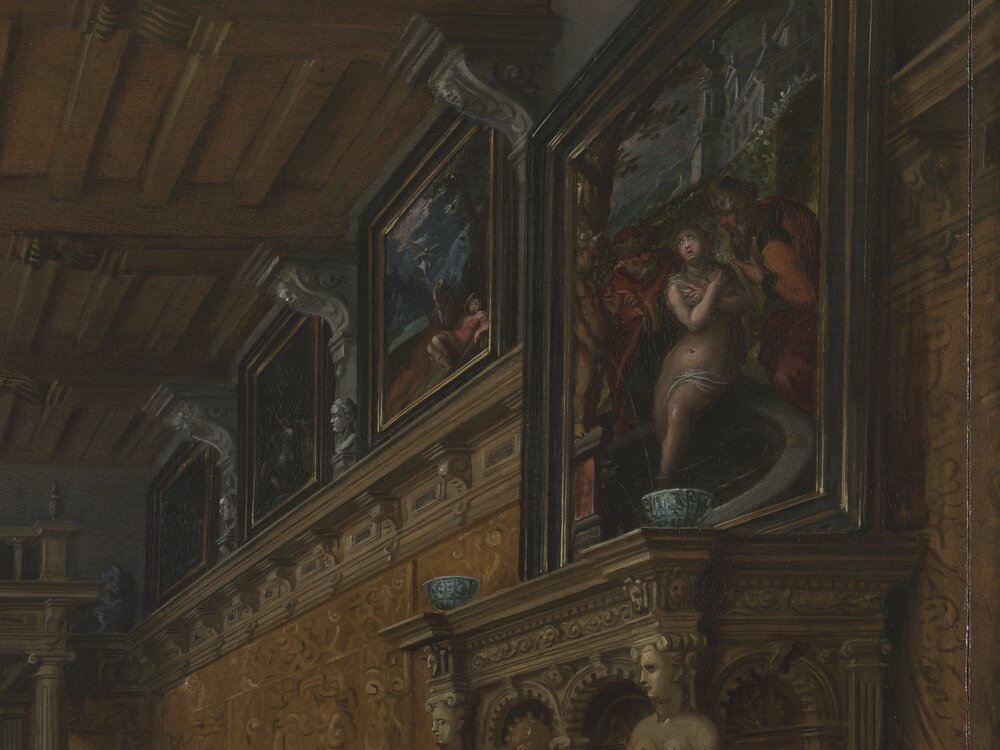 Galleria Sabauda, F. Francken II, P. V. De Vries, Dance party in a Flemish hall inv. 309, cat. 205 - after restoration