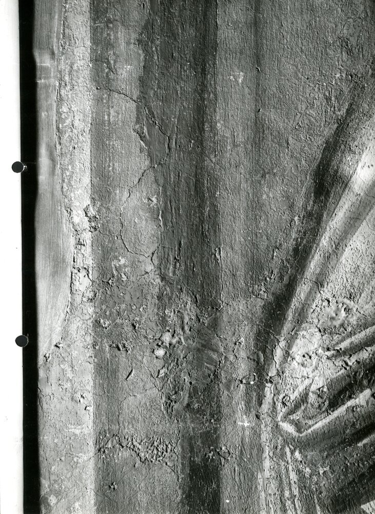 Uomo dalla mazza, particolare del gomito sinistro - Uomo dalla mazza, part., prima del restauro  - APBB_CTRS_83_2_P_022.tif