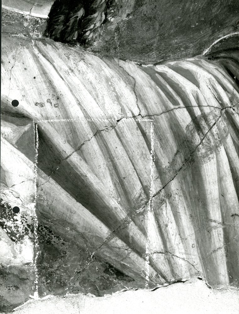 Uomo dall'alabarda, prova di pulitura - Uomo dall'alabarda, restauro in corso  - APBB_CTRS_83_2_P_038.tif