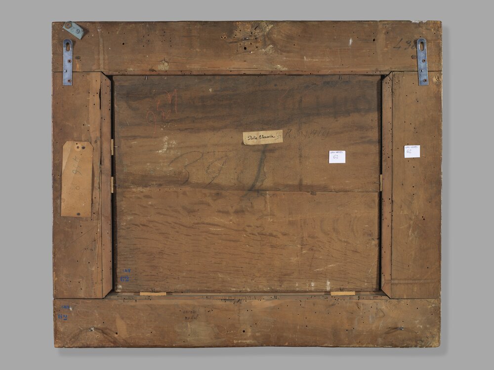 Galleria Sabauda, R. J. Van Vries, River landscape inv. 62, cat. 436 verso - after restoration