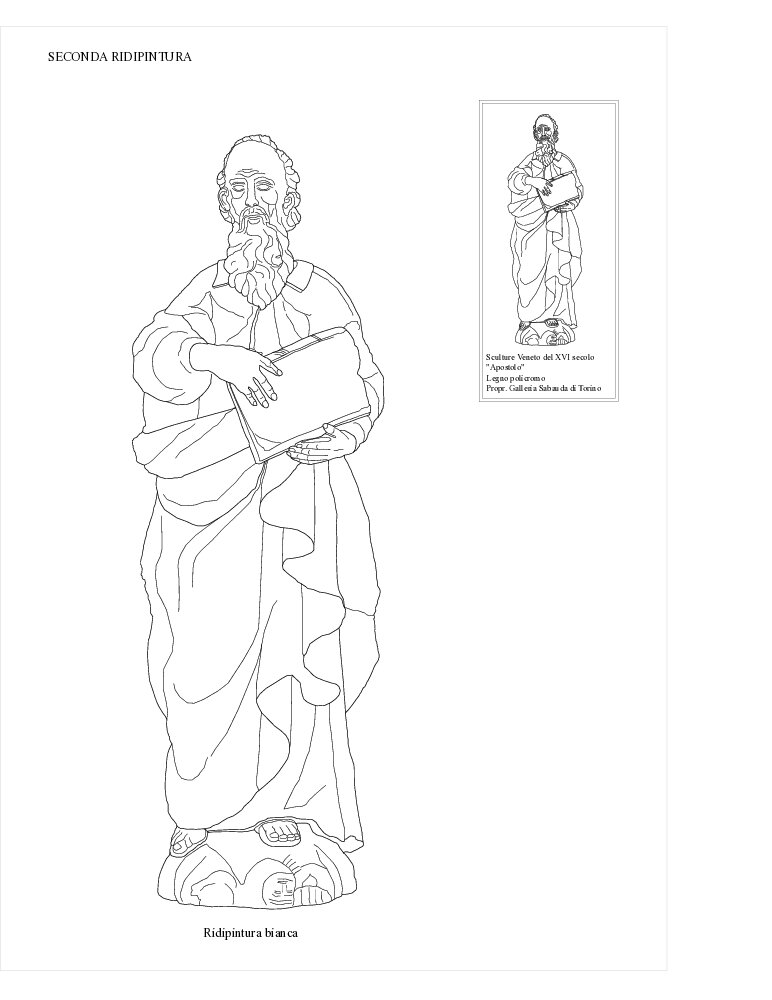Graphic mapping Apostle inv. 170 - second repainting