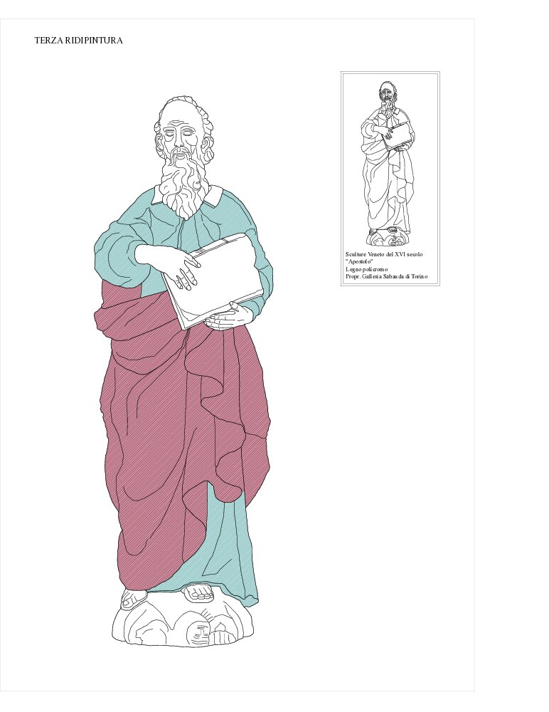 Graphic mapping Apostle inv. 170 - third repainting