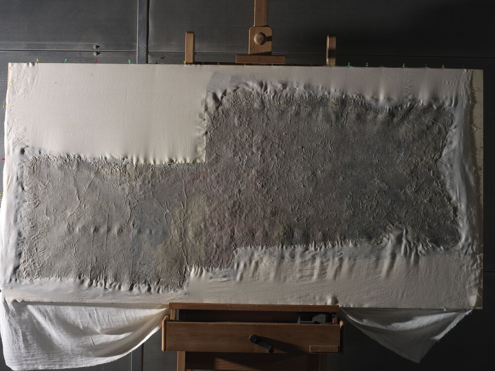 Torino, Galleria Sabauda, G. Turcotto, Apostoli - durante il restauro