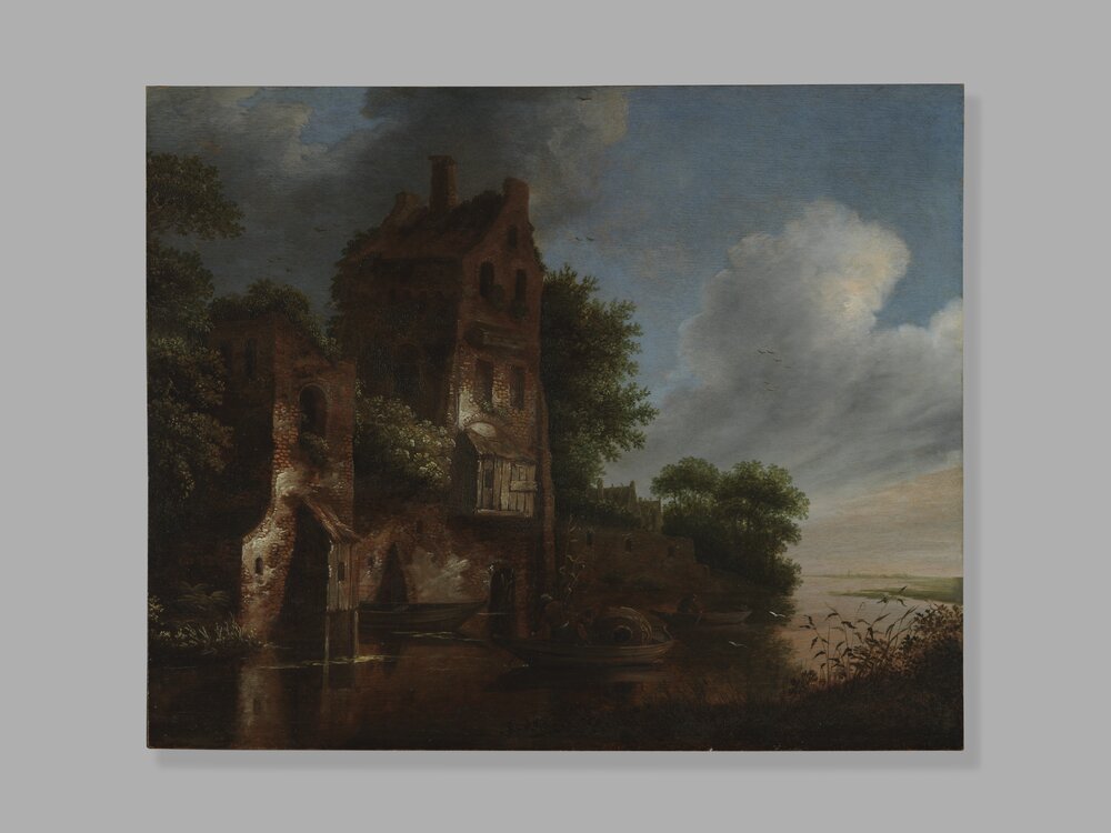 Galleria Sabauda, R. J. Van Vries, River landscape inv. 62, cat. 436 - after restoration