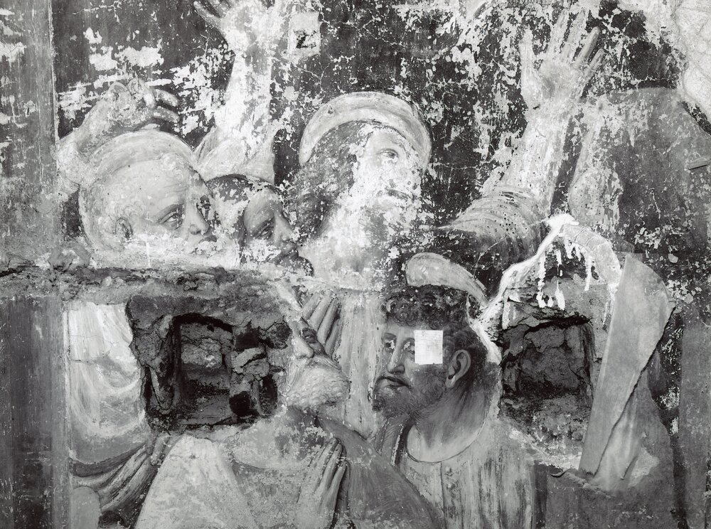 Abbiategrasso, Convento dell’Annunziata, Coro, Parete est, Nicola Mangone (Moietta), Storie della Vergine, Dipinti murali