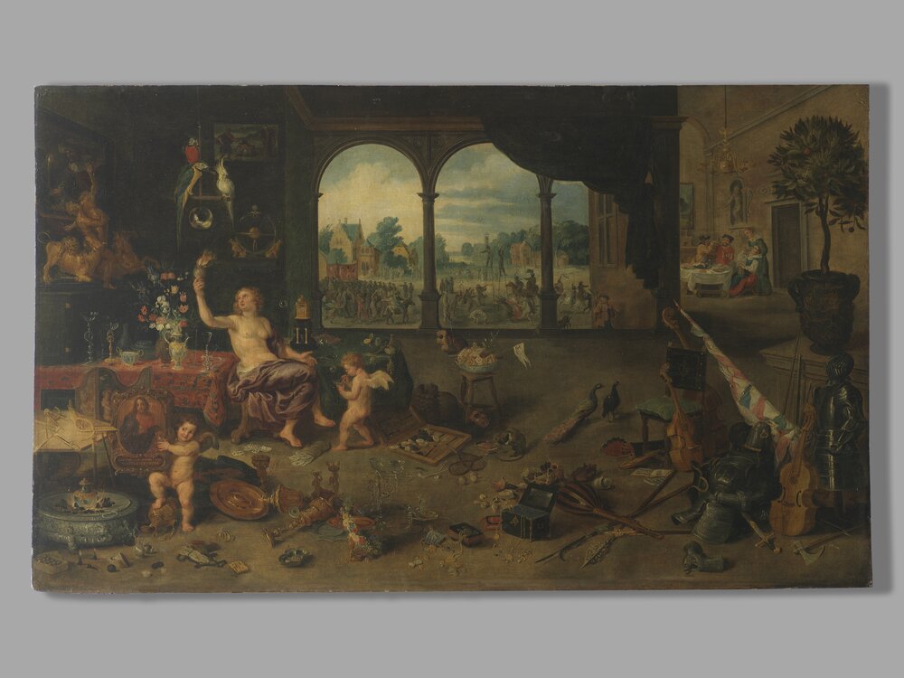 Galleria Sabauda, J. Brueghel, P. P. Rubens, The vanity of human life inv. 307 - before restoration