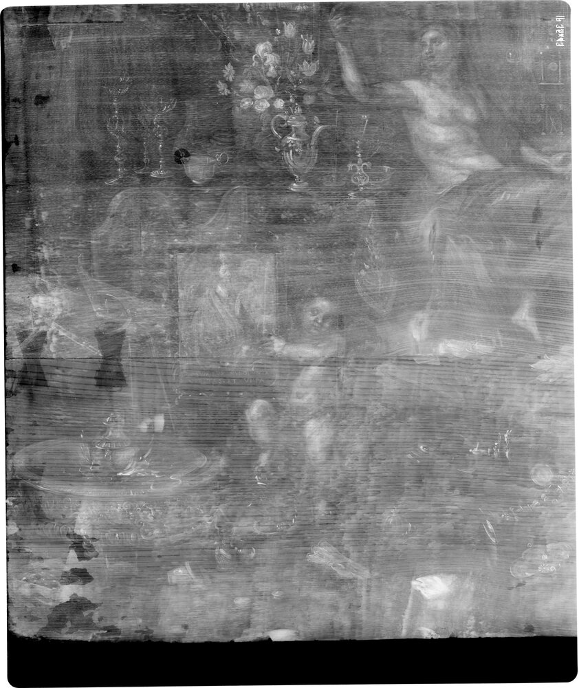 Galleria Sabauda, J. Brueghel, P. P. Rubens, The vanity of human life inv. 307 - X-ray