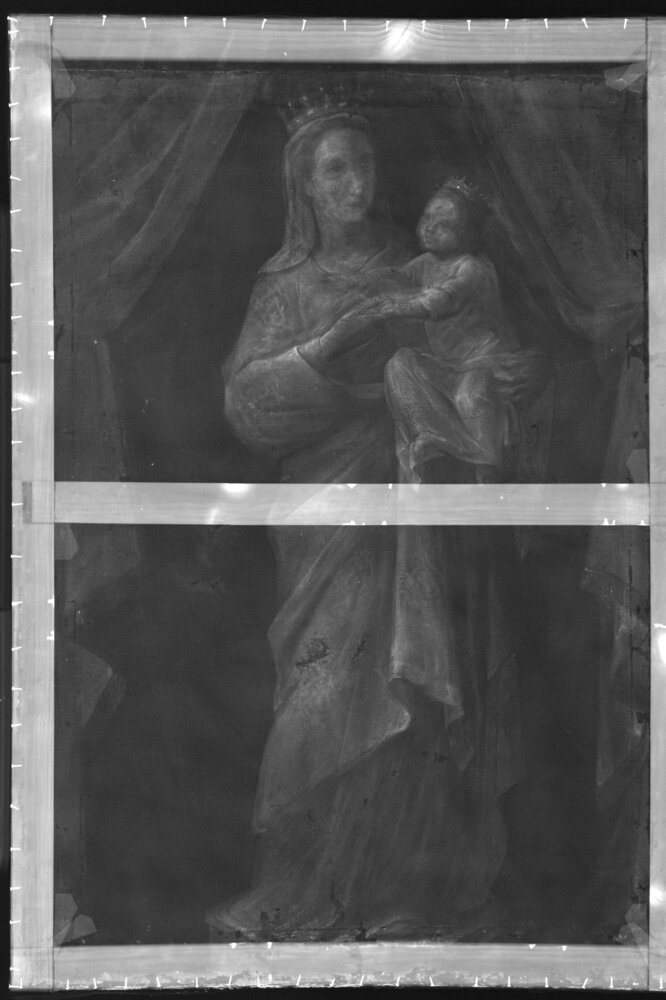 Moncalieri, Castello, Madonna of drills, inv. 459 - Digital X-ray X-ray